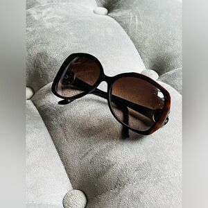 Bulgari Luxury Oversized Sunglasses in Brown with brown lenses